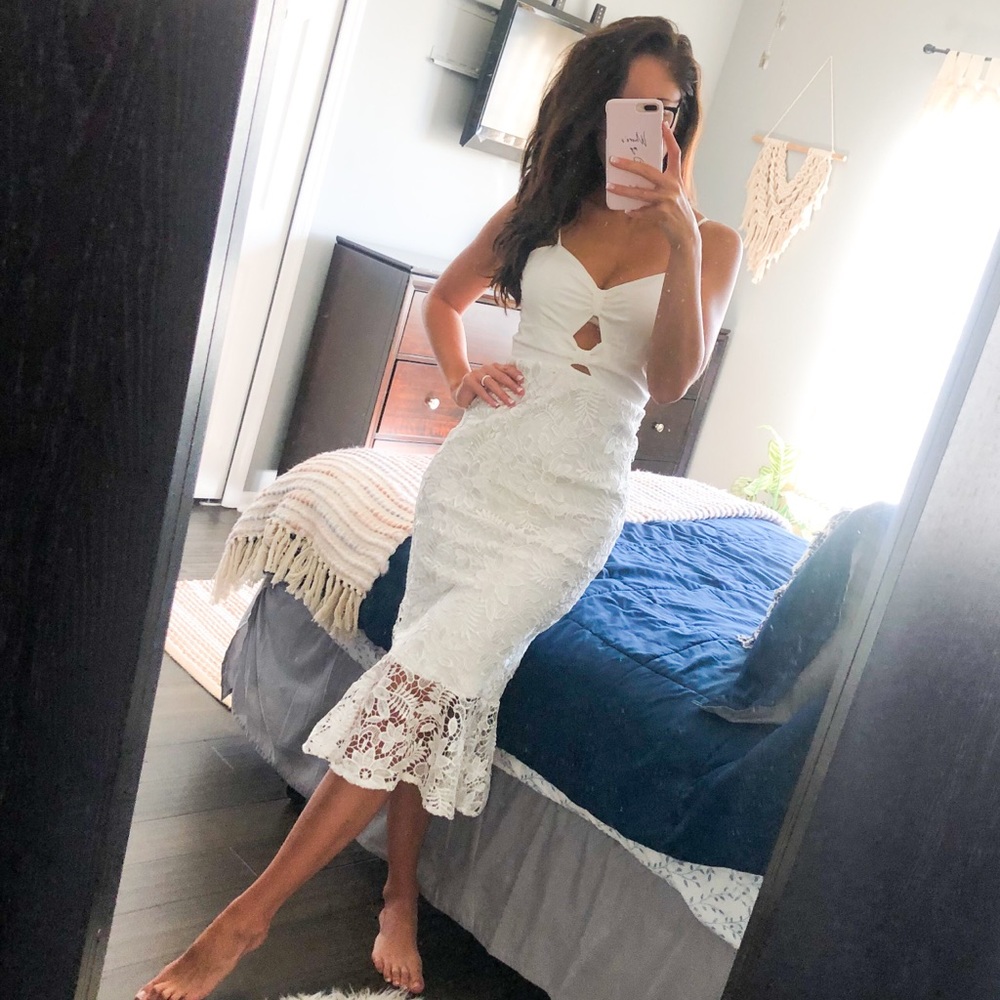 White Midi Dress